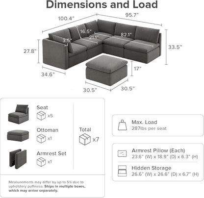 mopio Oversized Modular Sectional Sofa - Image 2