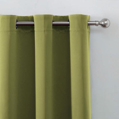 Blackout Curtains 66 x 72 Inch Long Olive Green Curtains Set of 2 Panels Room - Image 6
