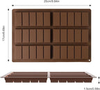 2 PCS Chocolate Molds, Candy Bar Mold, Silicone Deep Chocolate Bar Mold, Non-stick Eusable High and Low Temperature Resistant for Home-Made Chocolate (Rectangle)