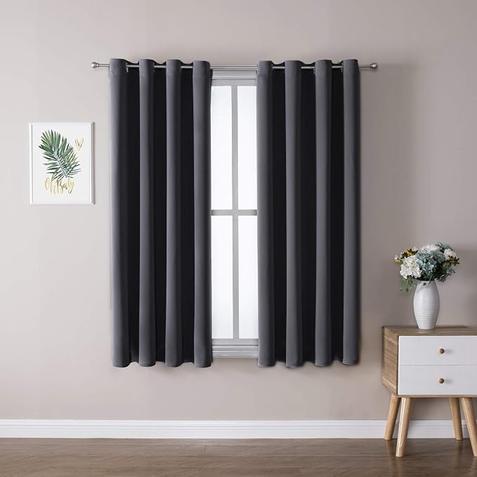 ChrisDowa Blackout Curtains for Bedroom and Living Room 63 Inches Long | 2 by ChrisDowa