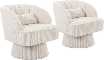 Garvee Ultra-Plush Swivel Accent Chair, 360° Barrel Lounge Chair - Image 9
