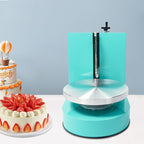 Cake Decorating Machine, 200W Electric Cake Cream Spreading Coating Machine with Adjustable Scraper, Turntable Cake Frosting Smoother, for 4-12in Cake, 60-320RPM (Green)