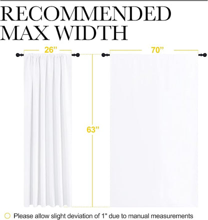 NICETOWN White Curtains, 50% Light Blocking Curtain Panels - Image 7