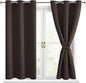 Blackout Curtains for Bedroom, 2 Drape Panels, 42 x 54 Inch | Thermal Insulated by Hiasan