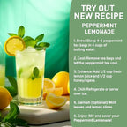 HANDPICK, Peppermint Tea, Eco-Conscious Tea Bags - 100 Count | Caffeine Free, Non-GMO | Minty, Fresh & Cool flavor | Direct From Source