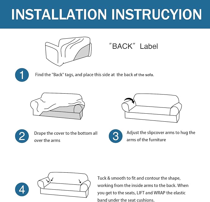 Sofa Slipcover with 2 Pillow Cover - Image 4