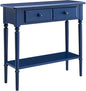 Leick Home Coastal Console Table, Solid Wood, 2 Storage Drawers, Bottom Display by LeickFurniture