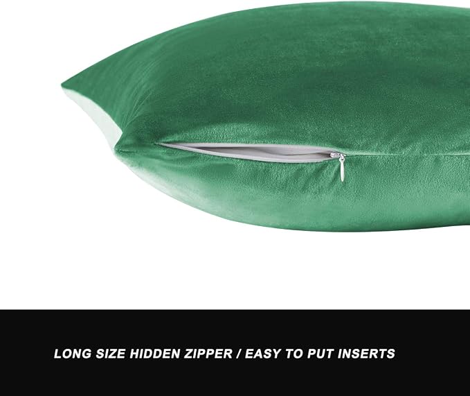 GIGIZAZA Decor Throw Couch Pillow Covers, Velvet Pillow Cases 24 x 24inch - Image 3