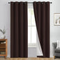 Yakamok Brown 100% Blackout Curtain Panels 84 inches, 2 Panels | Blackout by Yakamok