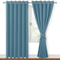 Blackout Curtains for Bedroom, Stone Blue, 70 x 84 Inch, 2 Panels | Thermal by Hiasan