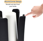MYITYARD Coffee Cup Dispenser, 2 Compartment Cup and Lid Organizer fits 5 to 16 oz Disposable Paper & Plastic Cups, Acrylic Cup Holder for Table Countertop, Black