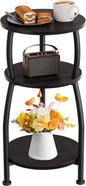 Small Round Side Table, 3-Tier End Table by designyourhome