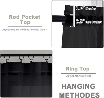 Sheer Curtains, Rod Pocket Voile Fimly Sheer Drapes - Image 4