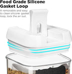 Shazo 9 PC Airtight Food Storage Containers - BPA Free Clear Plastic Snack & Spice Containers with Easy Lock Lids - Kitchen and Pantry Organization for Herbs, Coffee, Tea - 0.5L / 2.1 Cups