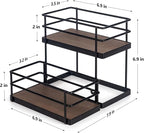 4 Bottle Capacity Coffee Syrup Organizer 2 Tier Coffee Syrup Stand Shelf for Coffee Bar Kitchen Small Wine Rack for Bar Family Storage for Syrup Wine Dressing