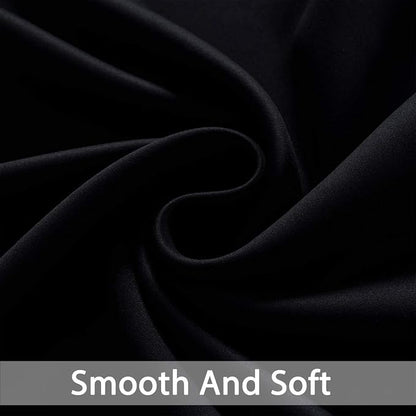 Yakamok Black Room Darkening Curtains 84 inch Sliding Door Drapes | 1 - Image 6