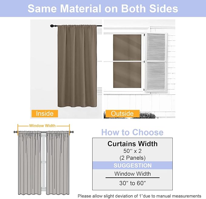 Simplebrand Brown Blackout Curtains - Image 8