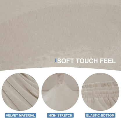 CUCRAF T Cushion Sofa Cover 4 Piece Slipcovers, Soft Thick Velvet Couch Cover - Image 3