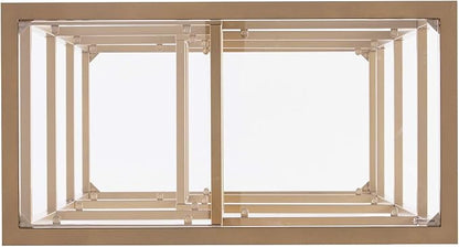 SEI Furniture Jaymes Metal/Glass Asymmetrical Étagère/Bookcase - Image 15