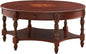 Traditional Solid Wood Oval Coffee Table, Elegant Center Table by BAXMUY