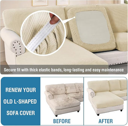H.VERSAILTEX 2025 New Sectional Couch Covers 6 Pieces Stretch Sofa Covers - Image 6