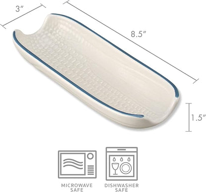 Pfaltzgraff Yorktowne Set of 4 Multicolor Corn Dishes, Durable Stoneware Side Plates with Vibrant Designs, Perfect for Serving Vegetables and Snacks