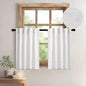 MIULEE Bleached Linen Kitchen Curtain 36 Inch Length 2 Panels Farmhouse | by MIULEE
