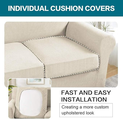 Turquoize 4 Piece Couch Cover Sofa Covers - Image 5