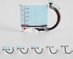 4-in-1 Adjustable Measuring Cup, Multi-Functional Measuring Cup with Scraper-Style Seal Base, Can Be Raised to Create Four Different Measurements 1/4 1/3 1/2 and 1, for Cooking and Baking