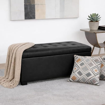 HomePop Large Tufted Storage Bench - Image 2