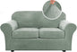 H.VERSAILTEX Real Velvet Plush 3 Piece Stretch Sofa Covers Couch Covers by HVERSAILTEX