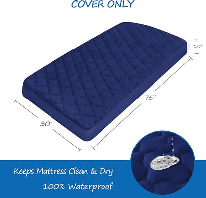 Cot Mattress Pad Protector Waterproof, Quilted Cot Size Mattress Cover 30" X - Image 2