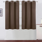 Chocolate Brown Blackout Curtains 34 x 63 Inch Length/Set of 2 Curtain by Lemomo