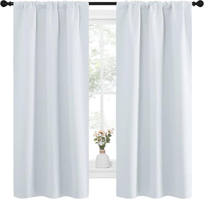 NICETOWN Greyish White Window Curtain Panels - Image 2