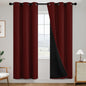SimpleHome Burgundy Red 100% Blackout Curtains Room Darken Living Room 72 | by SimpleHome