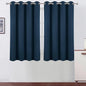Blackout Curtains 66 x 54 Inch Long Navy Blue Curtains Set of 2 Panels Room by Lemomo