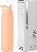 Simple Modern Water Bottle with Straw Lid | Vacuum Insulated Stainless Steel Metal Thermos | Reusable Leak Proof BPA-Free Flask for Sports Gym | Summit Collection | 30oz, Bellini
