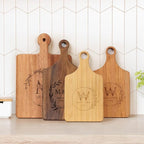 callie Personalized Cutting Board with Monogrammed Name, Wooden Kitchen Cutting Boards with Handle, Reversible Cheese Serving Tray, Housewarming Gifts for Family