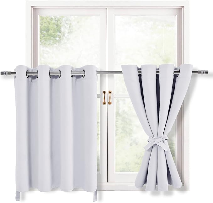 RV Blackout Curtains for Bedroom, 52 x 36 Inches Long Greyish White | Thermal by Hiasan