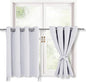 RV Blackout Curtains for Bedroom, 52 x 30 Inches Long Greyish White | Thermal by Hiasan