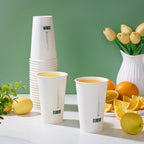 LITOPAK 210 Pack 16 oz Disposable Paper Coffee Cups, White FSC Hot Coffee Cups for Multiple Drinks for Office, Store, Home