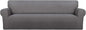 PureFit Stretch Couch Covers for Sofa 4 Seater Slipcovers Light Gray | 1-Piece by PureFit