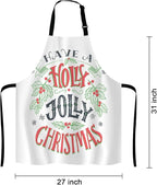 Have a holly jolly Christmas Adjustable Bib Apron Kitchen Cooking Baking Gardening Apron for Women Men