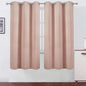 Blush Thermal Blackout Curtains/42 x 72 Inch/Set of 2 Panels Room Darkening by Lemomo