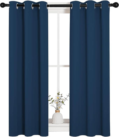 NICETOWN Window Curtain Panels, Thermal Insulated Solid Grommet Blackout - Image 2
