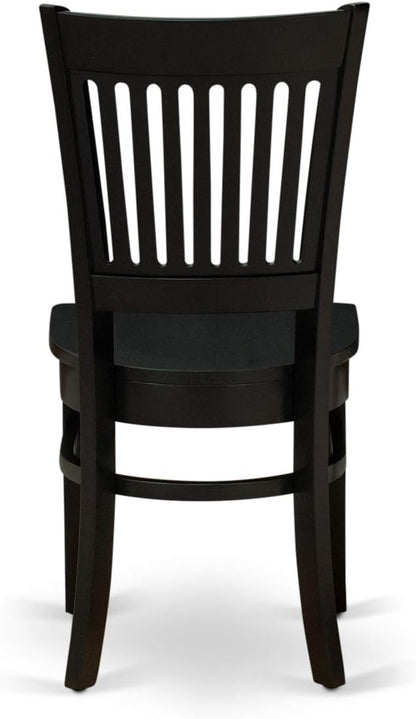 East West Furniture ANVA3-BLK-W 3 Piece Kitchen Table Set - Image 10