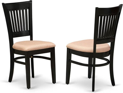 East West Furniture ANVA3-BLK-C 3 Piece Modern Dining Table Set Contains a - Image 4