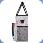Animal Pink Flamingos Coffee Maker Carring Bag Travel Storage Tote Bag Compatible with Keurig K-Mini or K-Mini Plus Portable Single Serve Coffee Brewer Case with Pockets for K-cup Pods