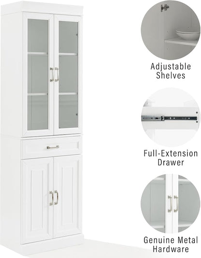 Crosley Furniture Stanton Glass Door Pantry Storage Cabinet - Image 6