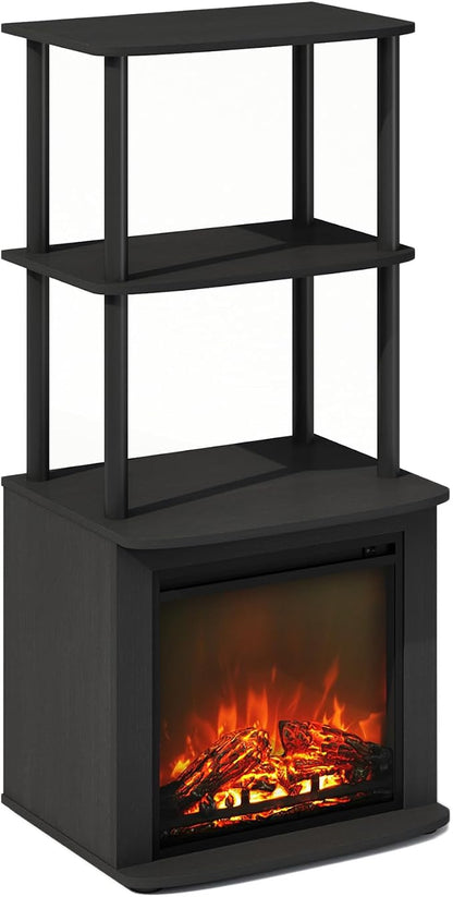 Furinno Turn-N-Tube Side Table, 3-Tier NO Heat Fireplace End Table by Furinno-FitsYourSpaceFitsYourBudget